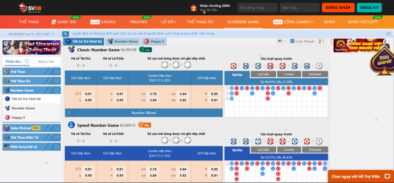 Hướng Dẫn Cách Chơi Number Game Tại Nhà Cái SV88
