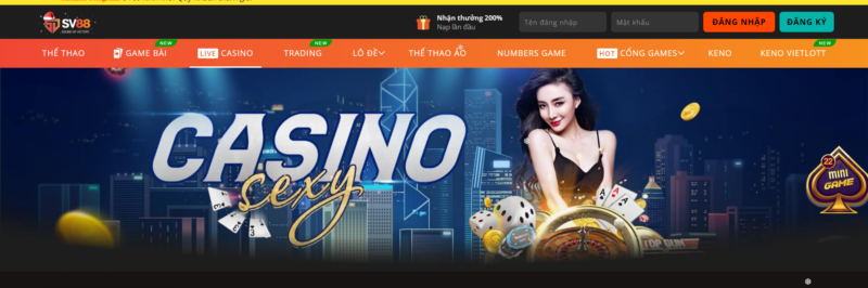 Casino tại nhà cái SV88