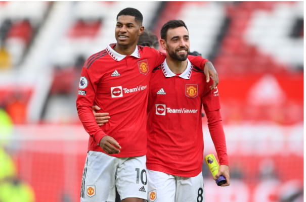 Marcus Rashford hưởng lợi từ phong độ cao của các đồng đội như Bruno Fernandes.