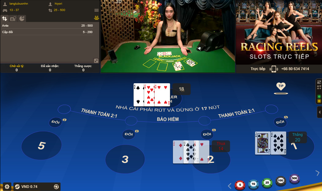 Có nhiều điểm lợi thế khi chơi Blackjack tại SV88