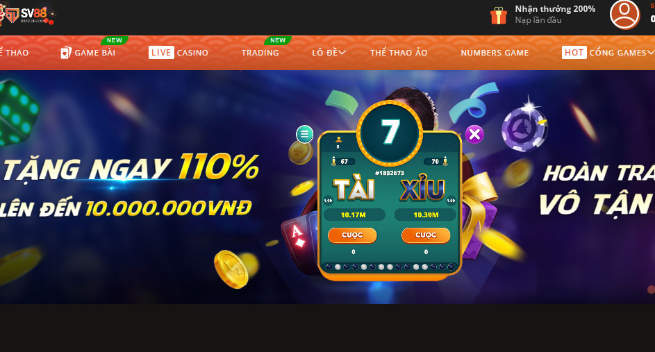 Mini game tài xỉu tại SV88 Club