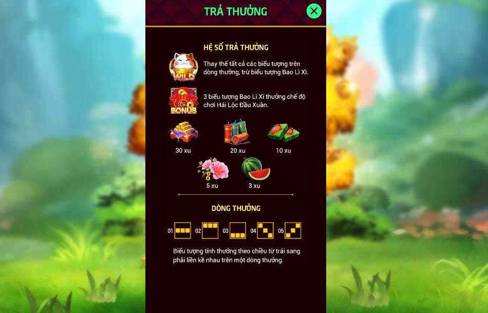 Cơ chế nổ hũ trong slot game Khang Khang Nghênh Xuân