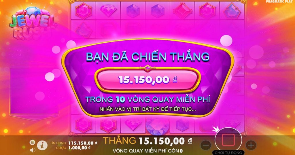 Về tính năng quay miễn phí trong Jewel Rush